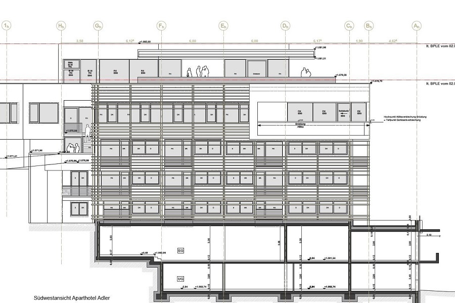 Bauvorhaben Aparthotel Adler Haupthaus